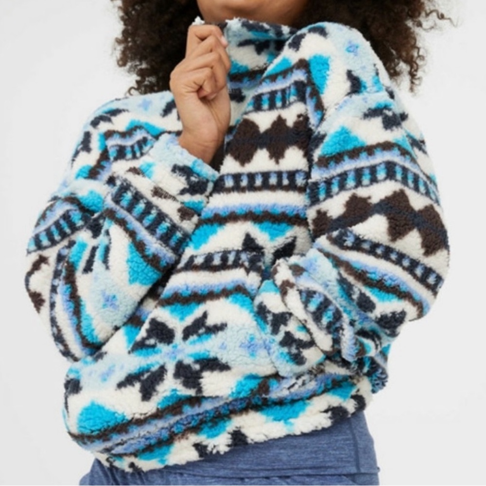 Aerie Fleece Quarter Zip Sweatshirt - Size XS